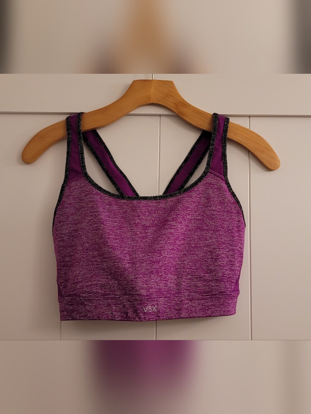 The Player By Victorias Secret Purple Sports Bra with Black Trim Size XL